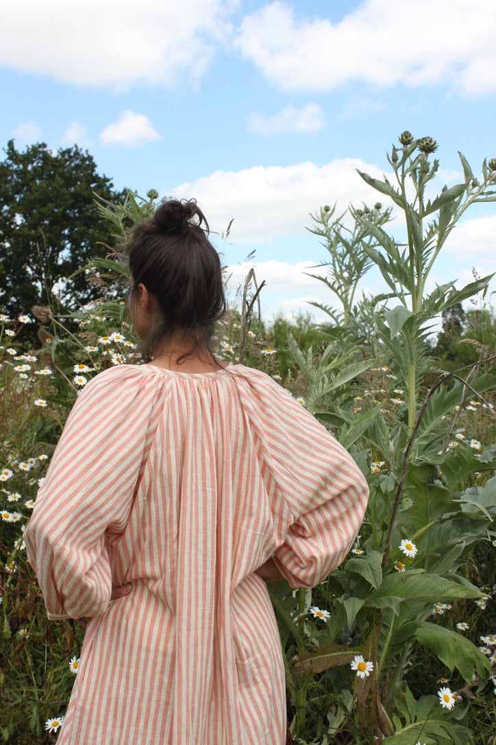 Grace Dress in pink stripe