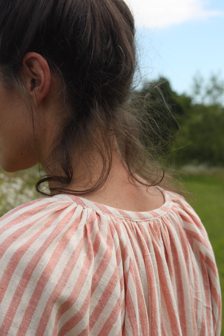Grace Dress in pink stripe