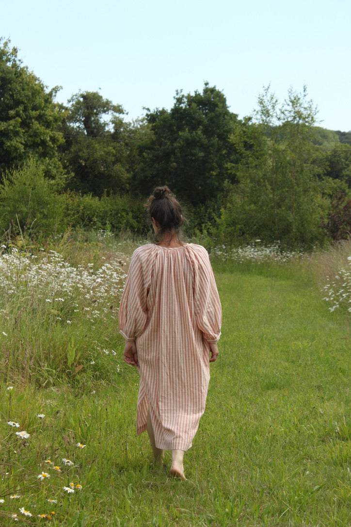 Grace Dress in pink stripe