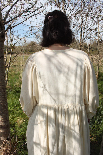 Jennifer Smock Dress - natural/red