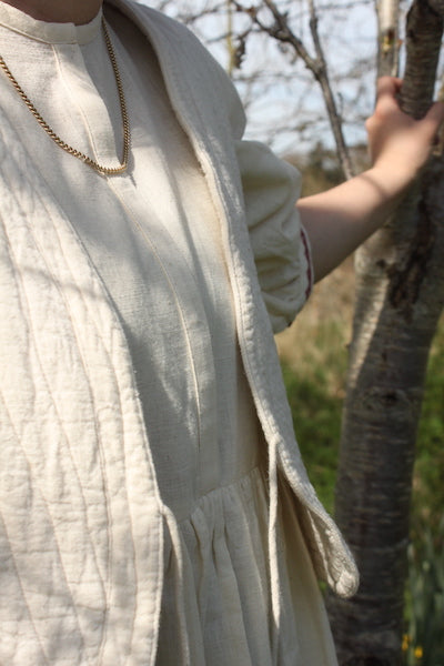 Jennifer Smock Dress - natural/red