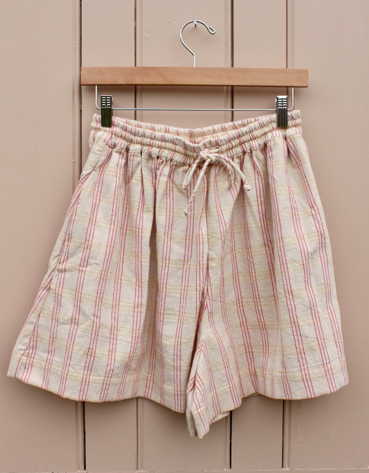 Luchia Wide Shorts (pink over yellow)