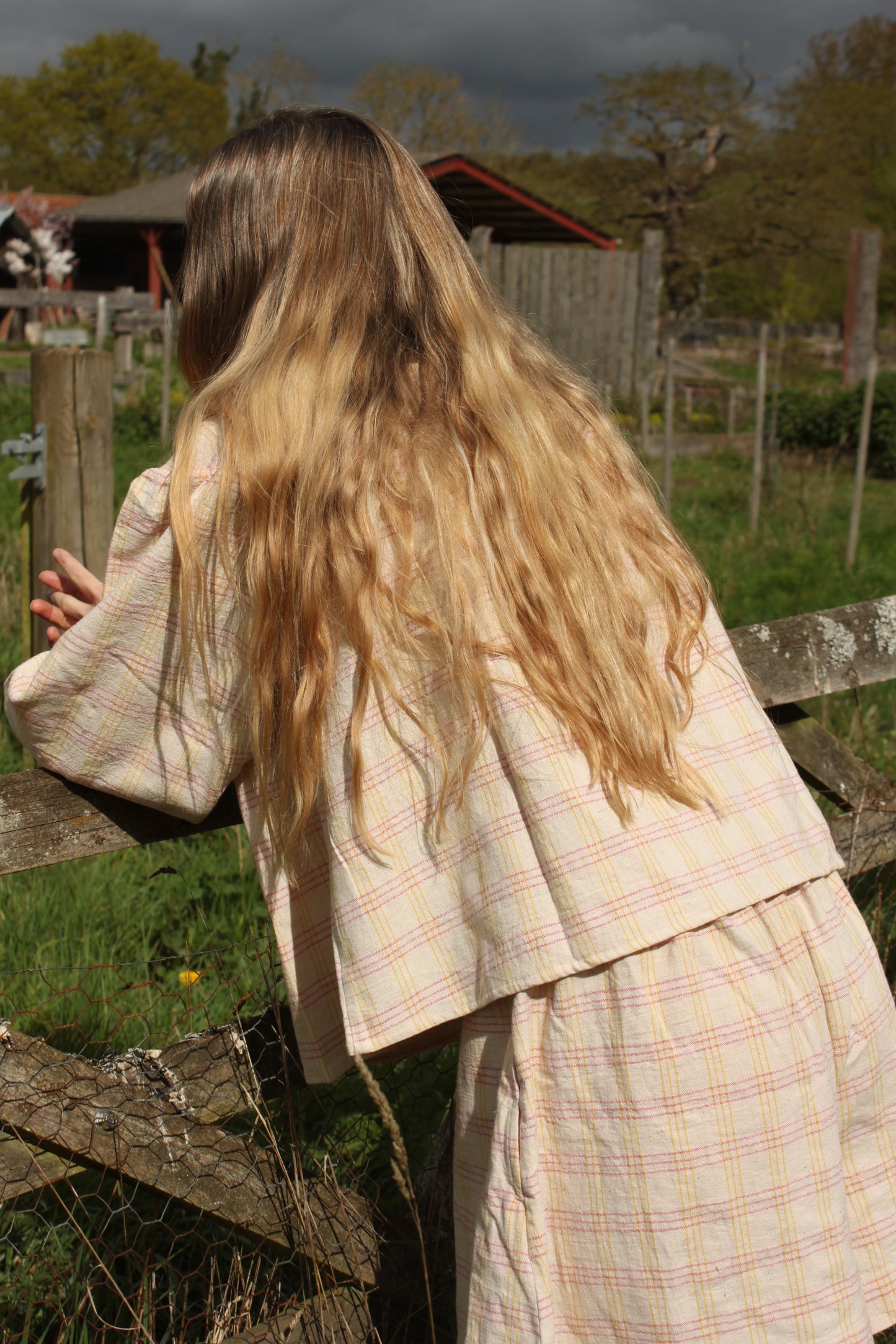 Luchia Smock (yellow over pink)
