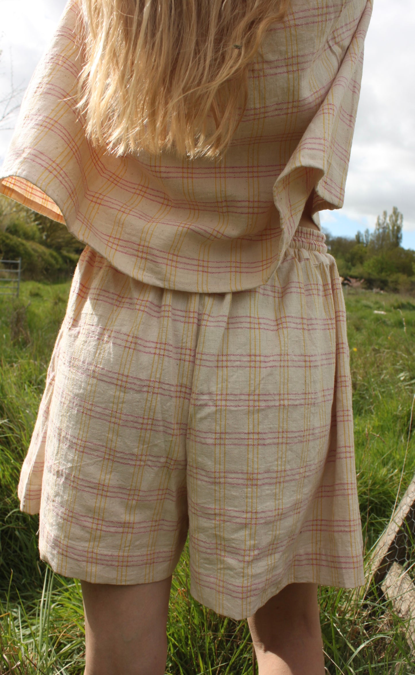 Luchia Shorts (yellow over pink)