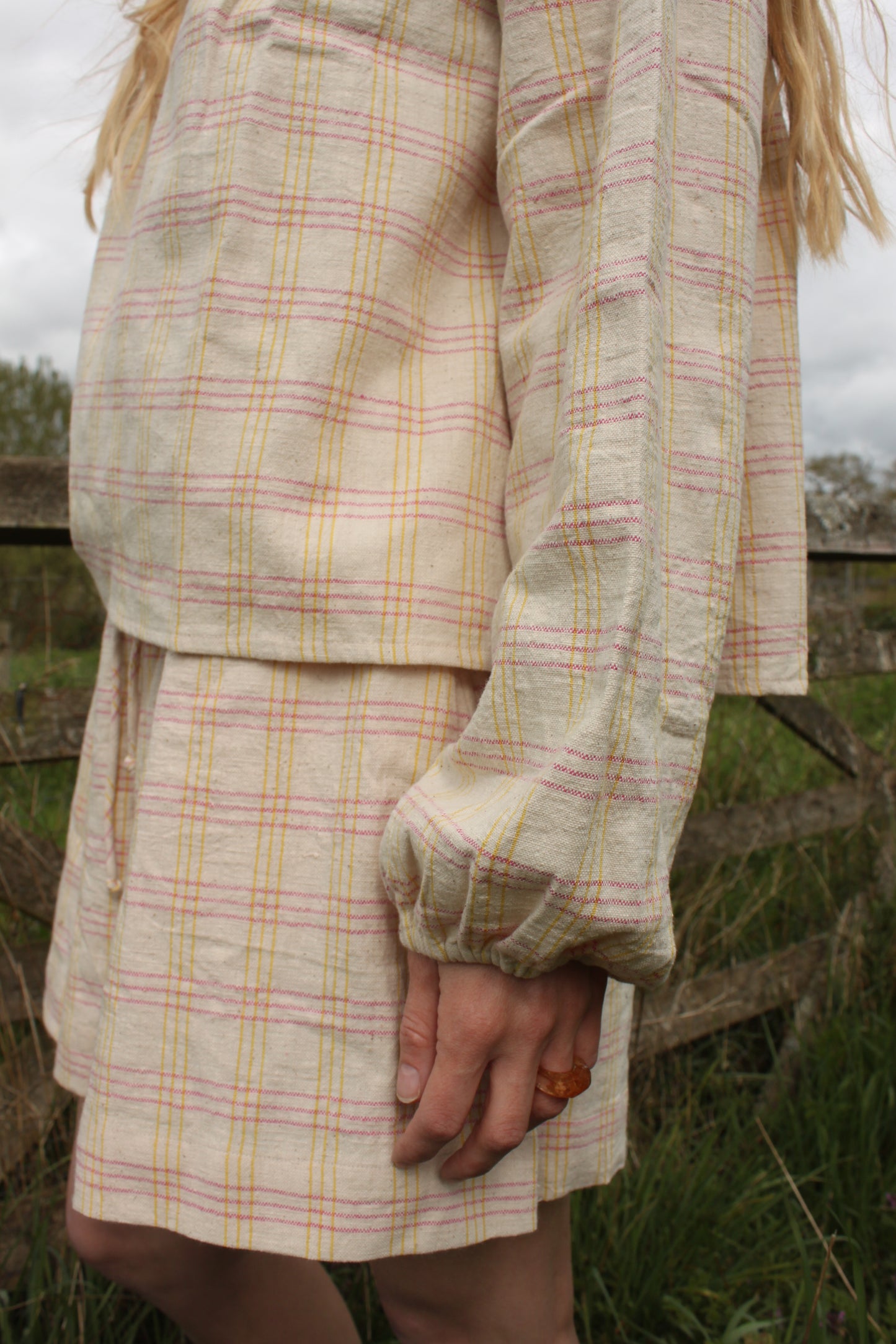 Luchia Smock (yellow over pink)